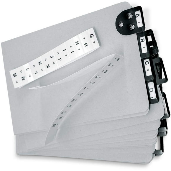 Martin Yale 14254 Posting Tray Index Set, 25 Press-Board Dividers for 6&quot; x 9&quot; Sheets, Includes A-Z Categories and Blank Inserts, Metal Tab Index