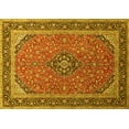 thumbnail image 1 of Ahgly Company Machine Washable Indoor Rectangle Persian Yellow Traditional Area Rugs, 4' x 6', 1 of 4