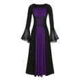 thumbnail image 2 of Up to 65 off!Lolmot Renaissance Faire Costume Women Medieval Dress Witch Costume Gown Halloween Costumes Vintage Lace up Plus Size Maxi Dress, 2 of 7