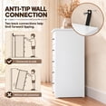 thumbnail image 7 of Homall 5 Drawer Chest for Bedroom, Modern Tall Dresser with Smooth-Gliding Drawers, White, 7 of 7