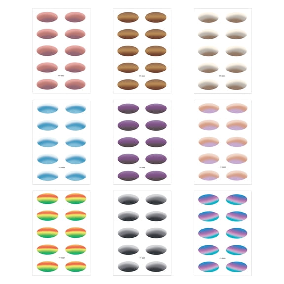 9Pcs Instantly Eyeshadow Stickers Water Proof Long Lasting Adhesive Face Decals for Event Travel