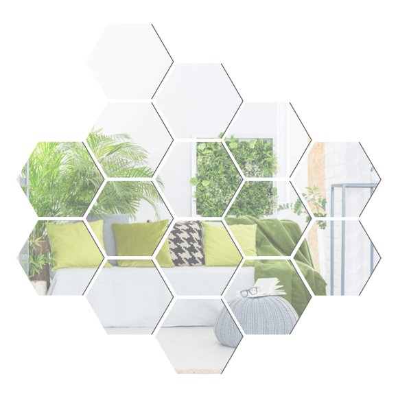 Yusylvia 1Ensemble de 12 Pcs Autocollants Muraux Décoratifs Hexagonaux en Acrylique 3D pour Salon Chambre Décoration Maison (Grand)