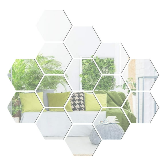 Yusylvia 1Ensemble de 12 Pcs Autocollants Muraux Décoratifs Hexagonaux en Acrylique 3D pour Salon Chambre Décoration Maison (Grand)