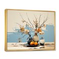 thumbnail image 2 of Designart "Peach Pottery modern Still Lifes" Abstract Still Lifes Floater Framed Canvas Print, 2 of 7