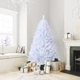 thumbnail image 2 of Topbuy 6FT White Realistic Xmas Tree, Lush Christmas Tree W/ 792 PVC & PET Branch Tips, 2 of 10