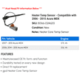thumbnail image 2 of Heater Temp Sensor - Compatible with 2006 - 2015 Acura MDX 2007 2008 2009 2010 2011 2012 2013 2014, 2 of 2