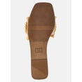 thumbnail image 5 of Time and Tru Women's Faux Raffia Daisy Slide Sandals, 5 of 6