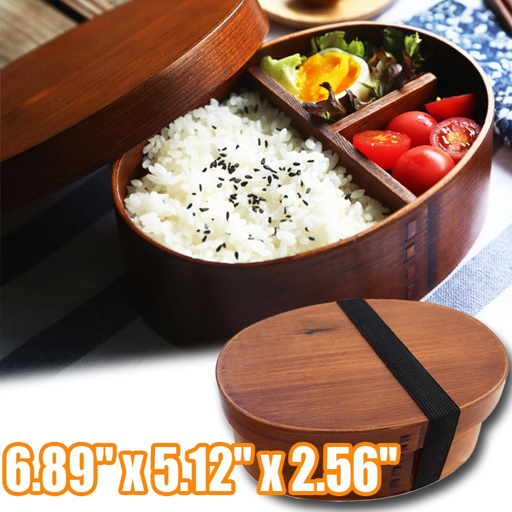 Cheers.US 700ml Wooden Lunch Box Bento Box with Internal Separator