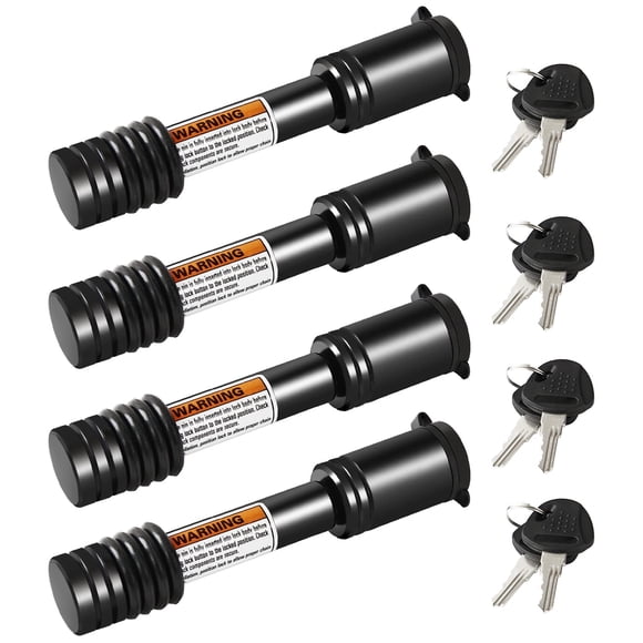 METOWARE Cerradura de enganche para remolque de 5/8 pulgadas de diámetro, estilo barra, pasador de enganche de bloqueo, cerradura receptora de enganche con antisonajero, se adapta a tubos receptores d