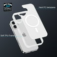 thumbnail image 4 of Hootek Clear Case for iPhone 16 Plus [Frosted Series] Strong MagSafe Compatible, Translucent Matte Texture, Protective Shockproof Bumpers, Military Grade Drop Protection Phone Case, White, 4 of 7