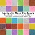 thumbnail image 4 of 11/0 2 mm 18 g cuentas de vidrio multicolor pequeñas cuentas espaciadoras de arroz sueltas para hacer joyas pulseras collares accesorios de bricolaje 999, 4 of 5