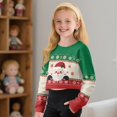thumbnail image 4 of DISNIMO Girls Crop Tops Santa Claus Snowflake Printed Kids Long Sleeve Cropped Sweatshirt Fashion Loose Pullover Tops Crewneck T-Shirts for 5-14 Years Teen Girls, 4 of 7