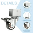 thumbnail image 3 of Uxcell Caster Wheels Swivel Casters for Furniture Office Chairs Carts with Break, 1" U Bracket 1.5", 3 of 7