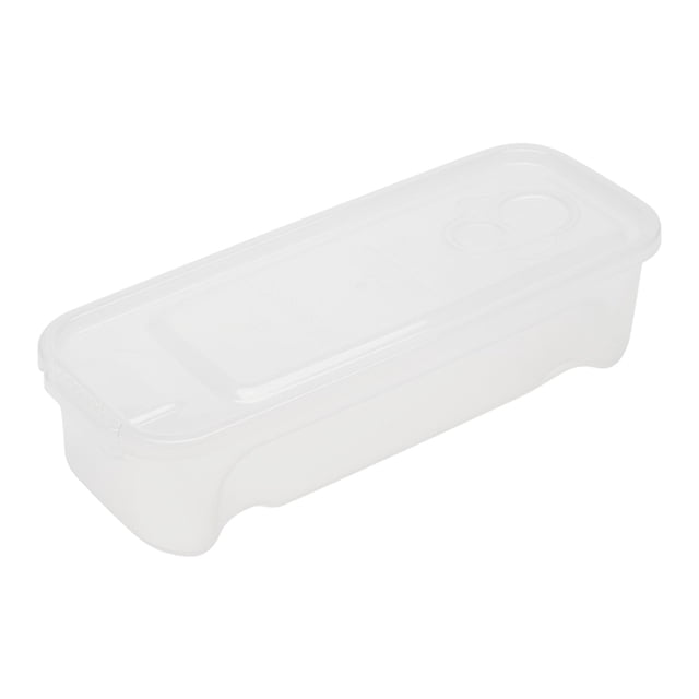 Contenedor para almacenar pasta integral con tapa sellada. Caja hermética para alimentos, ideal para la despensa de la cocina. Organizador de alimentos secos de plástico transparente con dispensador