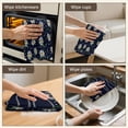 thumbnail image 5 of 6 Pcs Funny Kitchen Towels,Dark Blue Daisy Flower Pattern Microfiber Dish Towels,Kitchen Tea Towels,Kitchen Towel Set (18" X 26"), 5 of 7