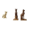 thumbnail image 1 of Elegante figura decorativa de gato egipcio, ideal para chimenea, estantería, mesa, oficina o como soporte artístico o artesanal., 1 of 8