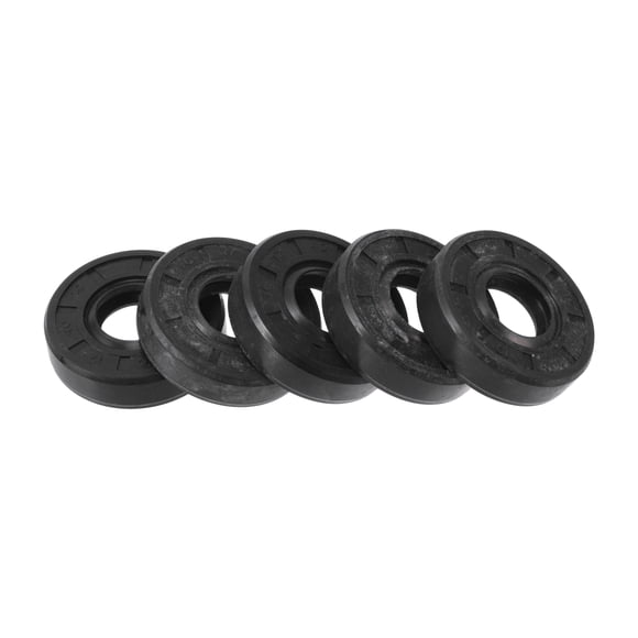 Sello de aceite universal TC de doble labio con resorte de acero Unique Bargains 17x40x10mm alta presión caucho NBR negro 5 piezas