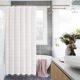 thumbnail image 3 of Zrodlmo Boho Farmhouse Shower Curtain Rustic Cottagecore Aesthetic Modern Bathroom Decor with Tassels, 72" x 72", White, 3 of 9