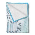 thumbnail image 2 of Beach Soft Flannel Fleece Blanket, Abstract Blurry Palm Tree Sunny Seashore Relaxing Seasonal Illustration, Cozy Plush for Indoor and Outdoor Use, 70" x 90", Pale Blue and Marigold, by Ambesonne, 2 of 5