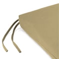 thumbnail image 5 of Jordan Manufacturing Sunbrella 17" x 19" Canvas Heather Beige Solid Rectangular Outdoor Chair Pad Seat Cushion with Ties (2 Pack), 5 of 9