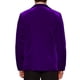 thumbnail image 3 of Chaqueta de traje de terciopelo INSPIRE CHIC para hombres, blazer de terciopelo lila con solapa en contraste para bodas y fiestas, 3 of 5