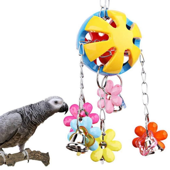 Bird Parakeet Toys, Hanging Standing Chewing Colorful Toys Suitable for Budgerigar, Parakeet, Conure, Cockatiel, Mynah, Love Birds, Finches