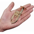 thumbnail image 5 of Tuba Miniature avec Support et Étui en Laiton Mini Instrument de Musique Baryton Cor R, 5 of 5