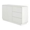 thumbnail image 5 of Hassch Storage Cabinet, Buffet Sideboard with 2 Doors and 3 Drawers, Accent Storage Cabinet, Modern Console Table, Coffee Bar Cabinet for Living Room, Entryway, White, 5 of 11