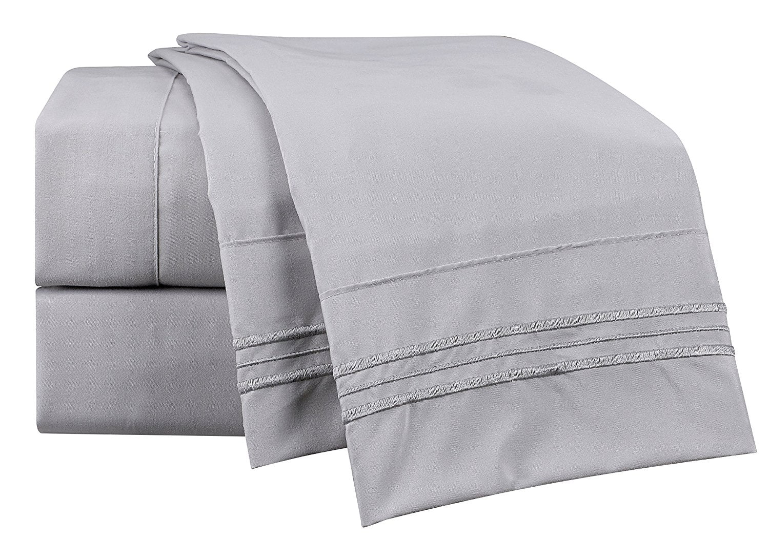 Duvet Cover Set for Comforter Queen Gray 100 Double Brushed