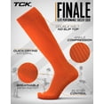 thumbnail image 2 of TCK Finale Solid Color proDRI Soccer Socks (M, Orange), 2 of 2