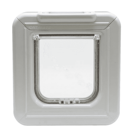 Cat Mate Elite Microchip Pet Door with Timer Control, LCD Display, 4-Way Locking Options, Durable Polymer Construction, for Entry Control