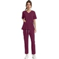 thumbnail image 5 of Hearthz Medical Scrubs Set for Women Stretch Scrub Top & Jogger Pants Women's Jogger Scrub Set, 5 of 8