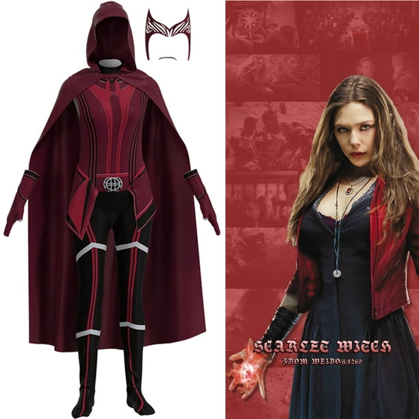 Wanda Maximoff Costume Scarlet Witch Cosplay Costume Hooded Cloak Tops