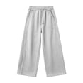 thumbnail image 3 of Karoyedx Pants for Kids Boys Wide Leg Sweatpants Baggy Athletic Workout Uniform Sweatpants with Pockets Drawstring Casual Joggers Grey Size,5-6 Years, 3 of 9