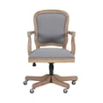 thumbnail image 4 of Linon Maybell High Back Office Chair with Adjustable Height and Swivel, Rustic Brown/Light Gray, 4 of 6