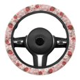 thumbnail image 2 of Yuyamidu Aztec Cow Print Steering Wheel Cover Sunflower Steering Wheel Case Winter Automotive Car Wrap Cover Fluffy Decorative Accessories for Most Auto Sedan, 2 of 7