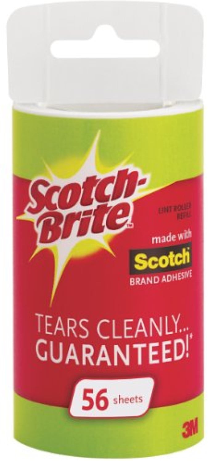 Pack of 4 Scotch-Brite Lint Roller Refill Roll 56 ea 