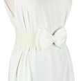thumbnail image 7 of Prolriy Belts for Women Ladies Elastic Stretch Chiffon Bow Belt Accessories Versatile Decorative Skirts Cloth Waistbands Womens Belt Beige 62, 7 of 7