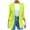 Yellow, variant on Womens Solid Color Blazer Long Sleeve Lapel Double Breasted Suit Open Front Loose Work Jacket (4X-Large, Yellow)