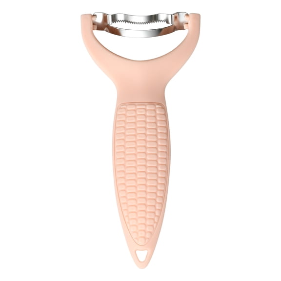 Cook With Color Corn Peeler, Stainless Steel Corn Stripper and Kernel Cutter Tool, Pink