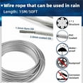 thumbnail image 5 of FrostHike 19Pcs/set 15M 2mm Convenient Stainless Steel Wire Rope Cable Hooks Hanging Kit, 5 of 5