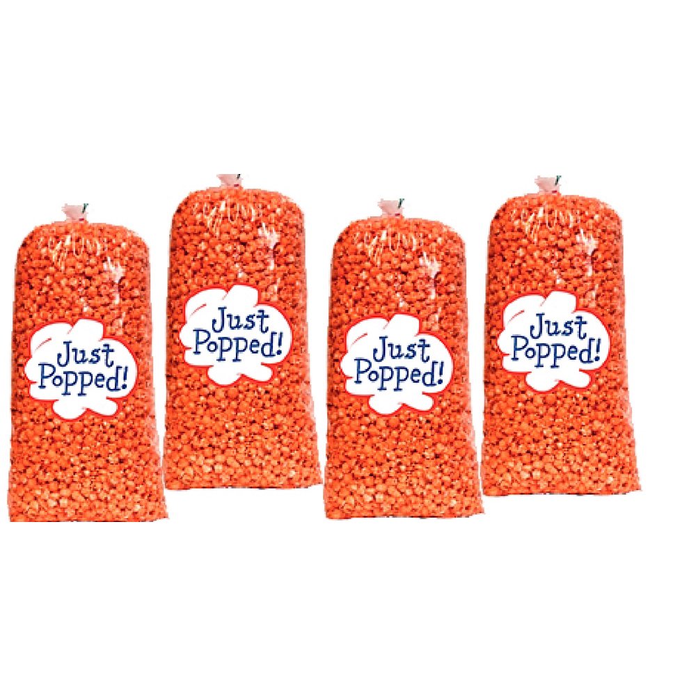 Just Popped 4 Pack Gourmet Hot and Spicy Cheddar Party Popcorn (72 Cups