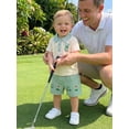 thumbnail image 4 of Loicainy Baby Toddler Boy Clothes 3 6 12 18 24 Months 2T 3T Short Sleeve Embroidery Shirt with Plaid Shorts Summer Outfit Set, 4 of 9