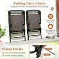 thumbnail image 4 of Costway 3 PCS Outdoor Bistro Dining Furniture Set with 1.57" Umbrella Hole Rippled, 4 of 10