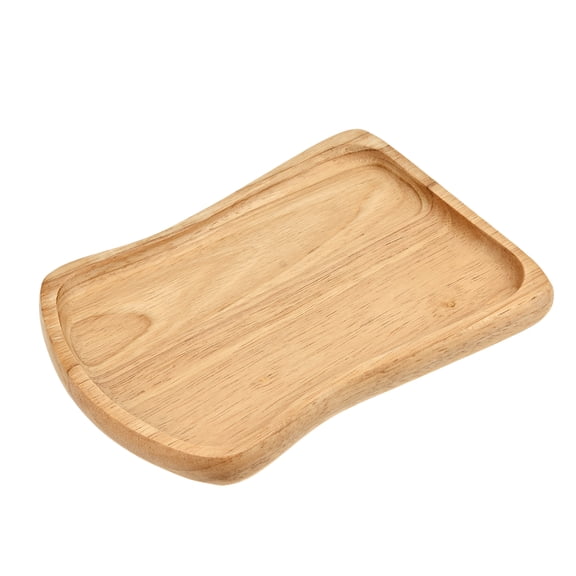 AeraVida Cute Toast Bread Shaped Native Natural Wood Hand Carved Plate