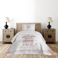 thumbnail image 3 of Ambesonne Saying Quilted Coverlet 2 Pcs, Attitude Art, Twin Size, Peach Ruby, 3 of 4