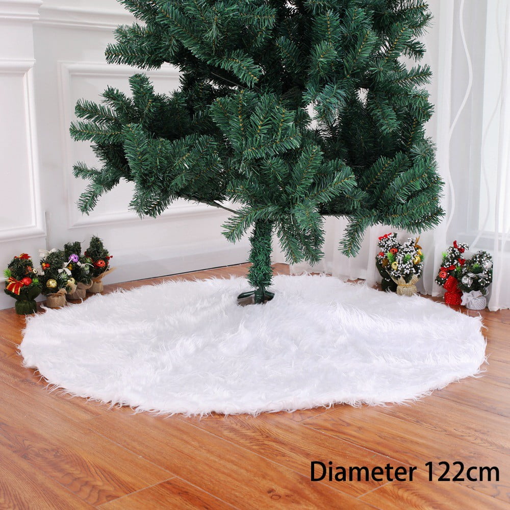 Christmas Tree Ornaments with Snowflakes Doormat Shaggy Plush Rug Comfy Furry Floor Area Rugs Color Stripes Cozy Throw Shag Carpets Indoor Entrance Decor Door Mats 