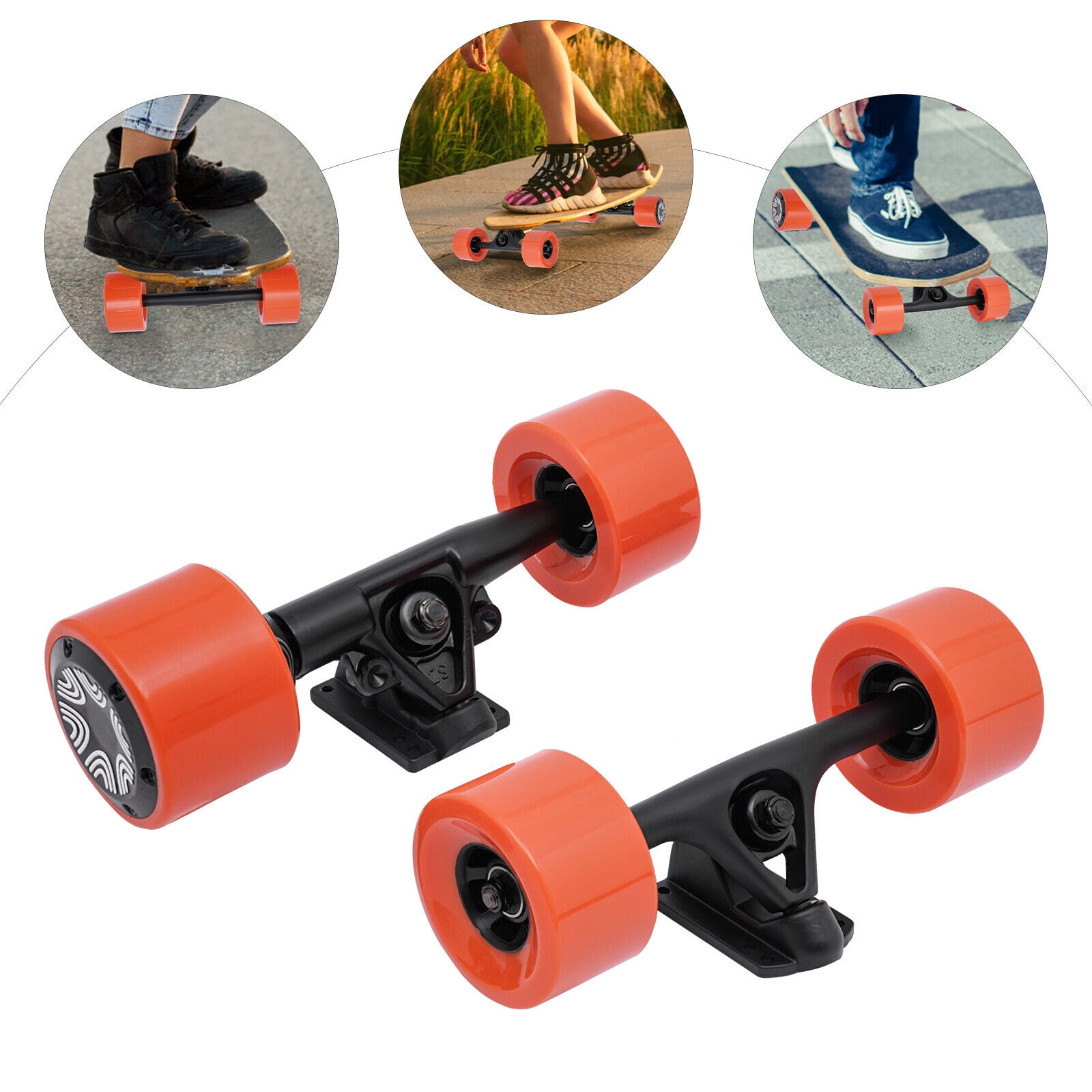 250W Battery Powered Single Motor Electric Skateboard Speed Skateboarding Equipment Orange