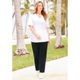 thumbnail image 2 of Catherines Women's Plus Size Petite Suprema Embroidered Notch-Neck Tee, 2 of 5