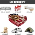 thumbnail image 5 of Sports Fleece Blanket 60" x 80" Baseball with USA American Flag Lightweight Fuzzy Cozy Soft Warm Throw for Man Boy Teen, Air Conditioning, 5 of 6